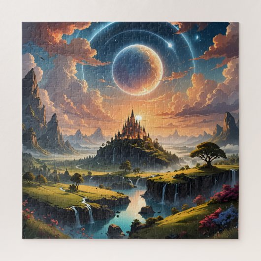 Starlit Castle: puzzel van het betoverde rijk Legpuzzel (Verticaal)