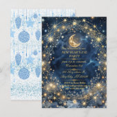 Starlit Celebration: Oproep voor oudejaarsavond Kaart (Voorkant / Achterkant)