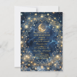 Starlit Celebration: Oproep voor oudejaarsavond Kaart