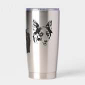 Starlit Corgi Cheer Geïsoleerde Drinkbeker (Achterkant)