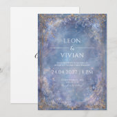 Starlit Crystal Sky Wedding Kaart (Voorkant / Achterkant)