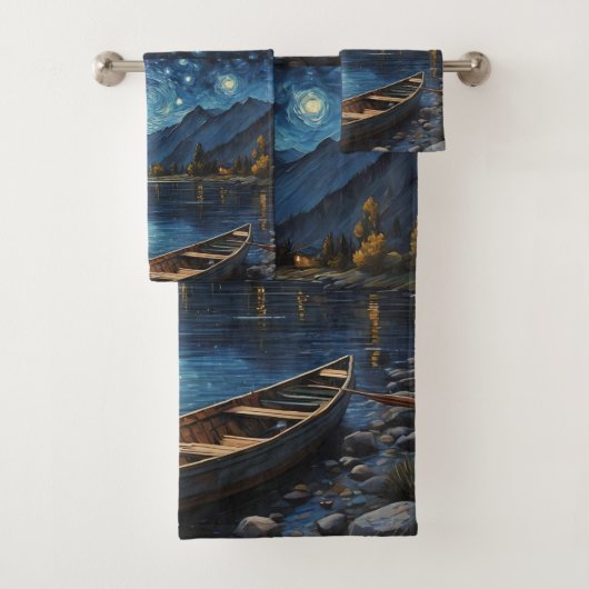 Starlit Drift: Gevist onder de kosmos Bad Handdoek (Insitu)