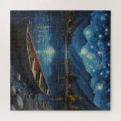 Starlit Drift: Gevist onder de kosmos Legpuzzel (Horizontaal)