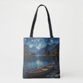 Starlit Drift: Gevist onder de kosmos Tote Bag (Voorkant)