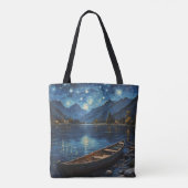 Starlit Drift: Gevist onder de kosmos Tote Bag (Achterkant)