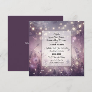 Starlit Enchantment in Bloom Bruiloft Kaart