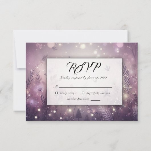 Starlit Enchantment in Bloom RSVP Kaartje (Voorkant)