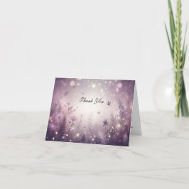 Starlit Enchantment in Bloom Wedding Bedankkaart