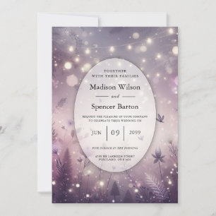 Starlit Enchantment in Bloom Wedding Kaart