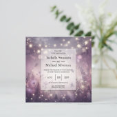Starlit Enchantment in Bloom Wedding Kaart (Staand voorkant)