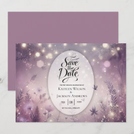 Starlit Enchantment in Bloom Wedding Save The Date