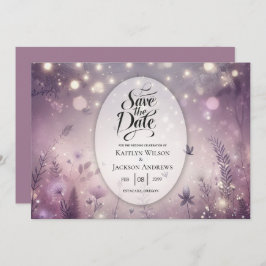 Starlit Enchantment in Bloom Wedding Save The Date