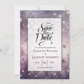 Starlit Enchantment in Bloom Wedding Save The Date (Voorkant)