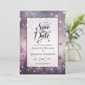 Starlit Enchantment in Bloom Wedding Save The Date (Staand voorkant)