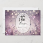 Starlit Enchantment in Bloom Wedding Save The Date (Voorkant)