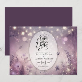 Starlit Enchantment in Bloom Wedding Save The Date