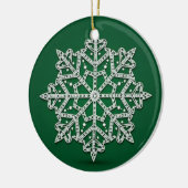 Starlit Evergreen Snowflake — Elegant Ornament (Links)