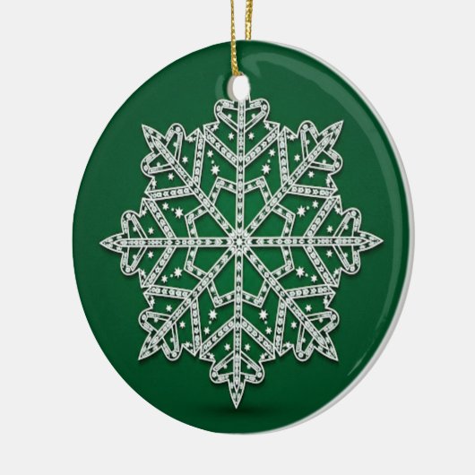 Starlit Evergreen Snowflake — Elegant Ornament (Links)