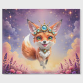 Starlit Fox of the Moonlit Meadows. Cadeaupapier (Vlak)