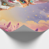 Starlit Fox of the Moonlit Meadows. Cadeaupapier (Hoek)