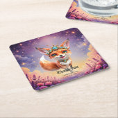 Starlit Fox of the Moonlit Meadows. Kartonnen Onderzetters (Schuin)