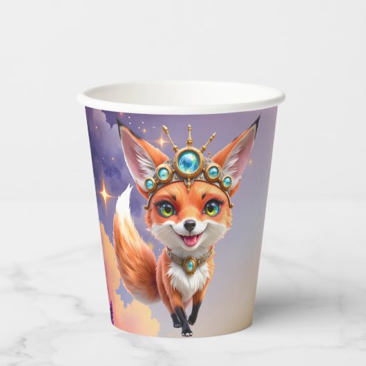Starlit Fox of the Moonlit Meadows. Papieren Bekers (Voorkant)