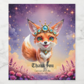 Starlit Fox of the Moonlit Meadows.  Wijn Etiket (Enkel label)