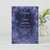 Starlit Galaxy bruiloft uitnodiging (Staand voorkant)