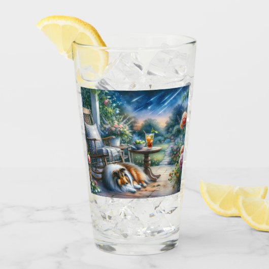 Starlit Garden Porch Sheltie Dream Glas (Voorkant ijs)