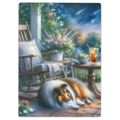 Starlit Garden Porch Sheltie Dream Klembord (Achterkant)