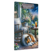 Starlit Garden Porch Sheltie Dream Klembord (Rechts)