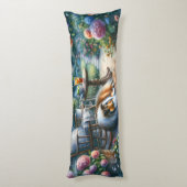 Starlit Garden Porch Sheltie Dream Lichaamskussen (Achterkant (Verticaal))