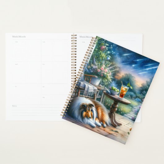 Starlit Garden Porch Sheltie Dream Planner (Display)