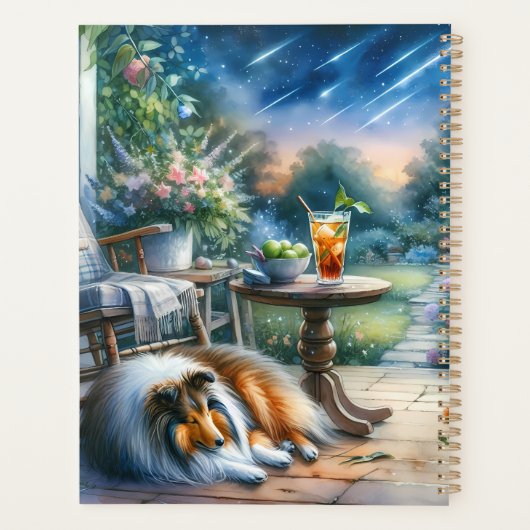 Starlit Garden Porch Sheltie Dream Planner (Achterkant)