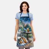 Starlit Garden Porch Sheltie Dream Schort (Gedragen)