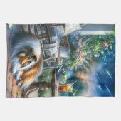 Starlit Garden Porch Sheltie Dream Theedoek (Horizontaal)