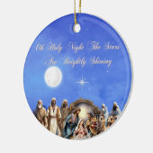 Starlit Geboorte: Oh Heilige Nacht- Keramisch Ornament (Links)
