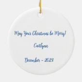 Starlit Geboorte: Oh Heilige Nacht- Keramisch Ornament (Achterkant)