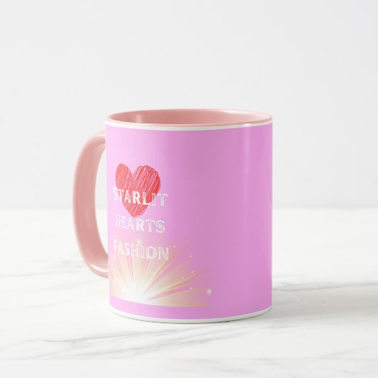 Starlit Harten Mode Red Heart Shine Combo Mok (Voorkant links)