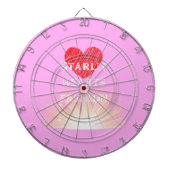 Starlit Harten Mode Rood Hart Shine Dartbord (Voorkant)