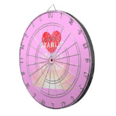 Starlit Harten Mode Rood Hart Shine Dartbord (Voorkant Rechts)