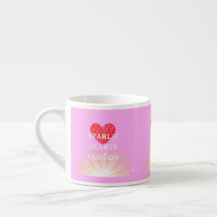 Starlit Harten Mode Rood Hart Shine Espresso Kop