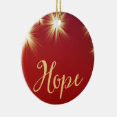 Starlit Hoop met Naam Vakantie Ornament (Rechts)