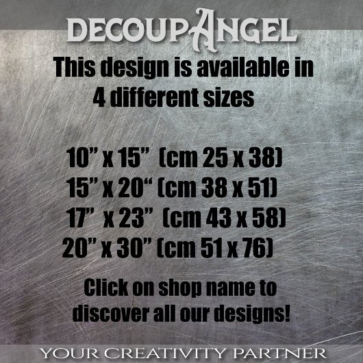 Starlit Innocence Decoupage Tissuepapier