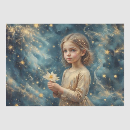 Starlit Innocence Decoupage Tissuepapier (Voorkant)