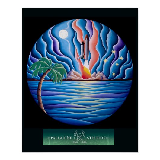 'Starlit Journey' Glanzend Poster (Voorkant)