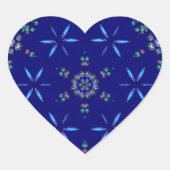 Starlit Kaleidoscope Hart Sticker (Voorkant)