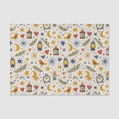 Starlit Lantern Folk Pattern Tissuepapier (Voorkant)