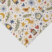 Starlit Lantern Folk Pattern Tissuepapier (Detail)