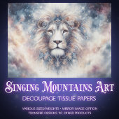 Starlit Majesty Royal Lion Decoupage Tissuepapier